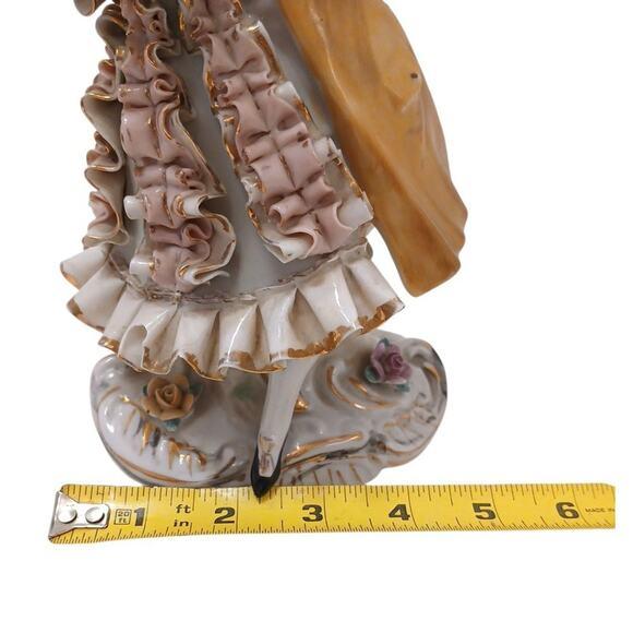 1900 - 1909 Antique German Amorous Dancing Couple Porcelain Figurine Waltz Beethovan Ca 1890 For Sale - Image 5 of 10