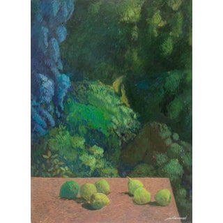 Alessio Paternesi, In the Silent Air, Oil on Panel, 1980s For Sale