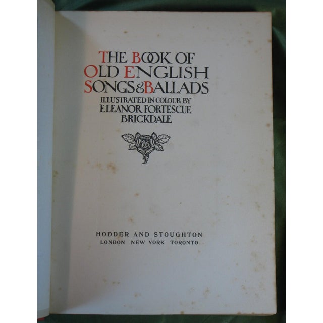Eleanor Fortescue Brickdale's Golden Book of Songs & Ballads Hardcover: Older Rebind. Real Lather, Real marbled paper, new...
