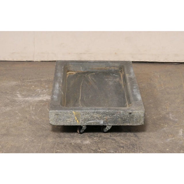 Outdoor Antique Portuguese Stone Sink, 3 Ft Wide For Sale In Atlanta - Image 6 of 11