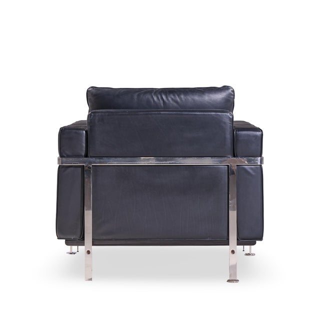 Robert Haussmann for De Sede Mid Century Black Leather Chairs - Pair For Sale - Image 9 of 12