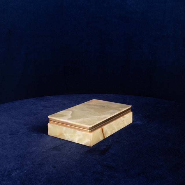 Italian Onyx and Brass Jewellery Box, 1970s For Sale - Image 10 of 18