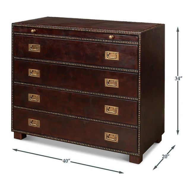 Campaign Style Form Dresser For Sale - Image 11 of 11