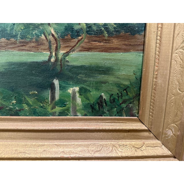 Ruby Knight-Herndon 1959 Suffolk England House Oil Painting For Sale - Image 4 of 10