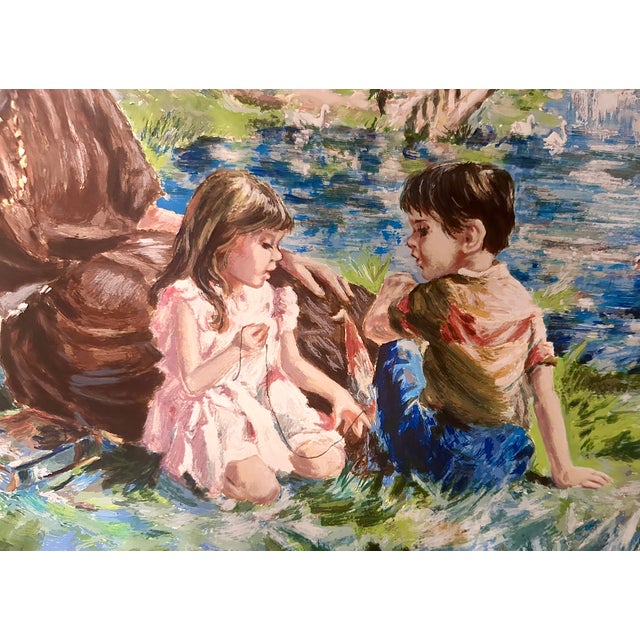 1980s Eva Makk “Realities of Joy” Signed Limited Edition Serigraph 69/275, Large Matted Print For Sale - Image 10 of 18