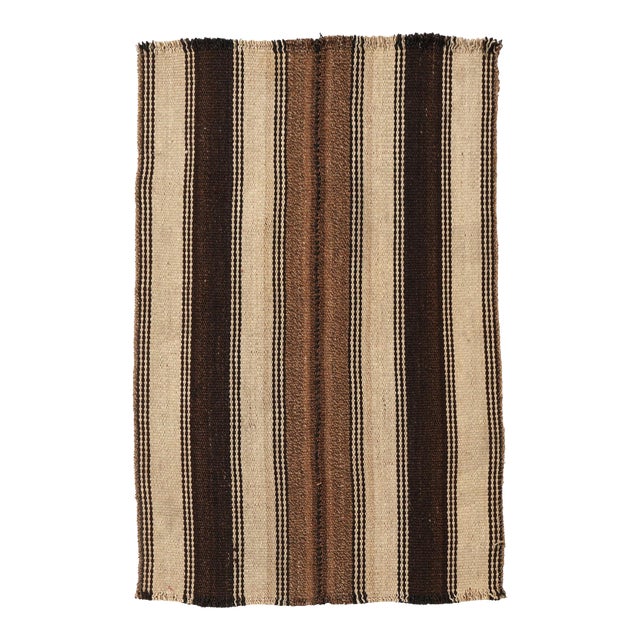 Brown Mini Vintage Kilim Rug - 2`2″ X 3`2″ For Sale