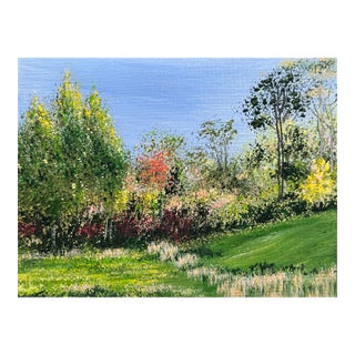 A Beautiful View Acrylic Landscape Painting 6" X 8" Original Wall Art - Unframed For Sale