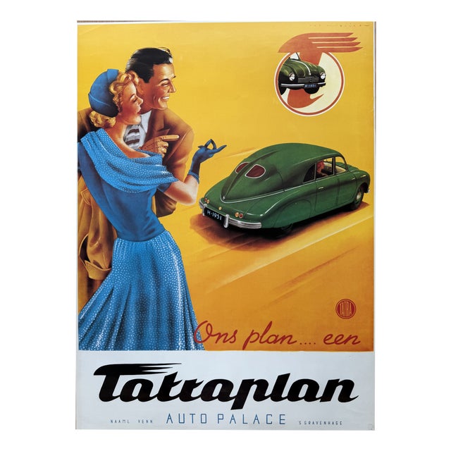 Tatraplan Poster in the style of Jan Laviesm, Holland, 1992 For Sale