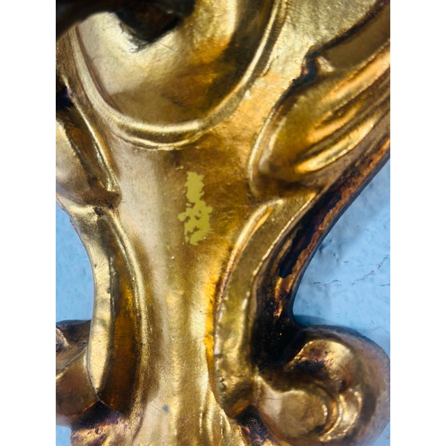 Gold Gilded Italian Wall Sconces, a Pair For Sale - Image 9 of 10