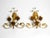 Italian Gold Plated Floral Regency Murano Glass Sconces, 1980s, Set of 2 For Sale - Image 4 of 18