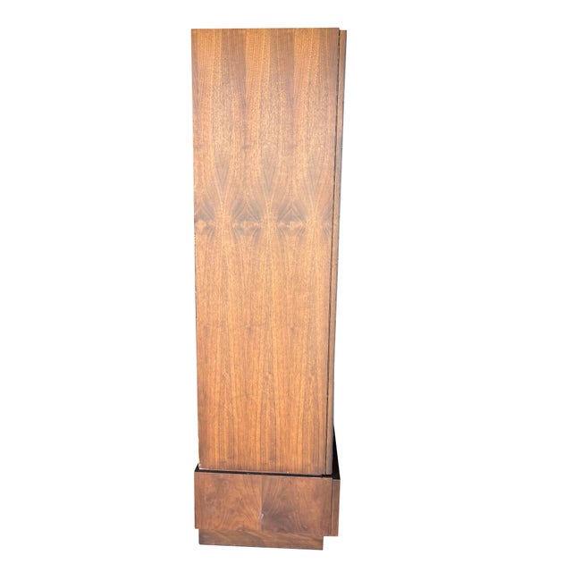 Vintage Mid Century Modern Brutalist Tall Dresser Cabinet Highboy For Sale - Image 9 of 9