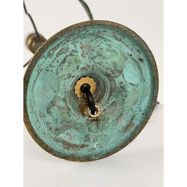 Model 6530 Table Lamp with Crocodile Glass Shade by Alice Nordin for Böhlmarks, 1890s For Sale - Image 11 of 12
