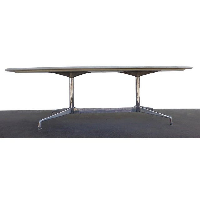 Charles Mid 20th Century Eames for Herman Miller Executive Series Marble-Top Chrome Base Table, Attributed For Sale - Image 4 of 8