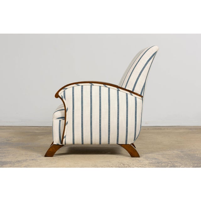 French Art Deco Walnut Armchair, Provence, France, 1930s For Sale In New York - Image 6 of 17