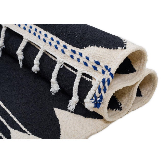 Contemporary Moroccan Flatweave Wool Rug by Azele Studio For Sale - Image 3 of 8