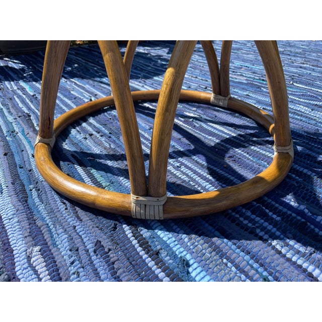 Wood McGuire Vintage Rattan Side Table For Sale - Image 7 of 10