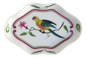 Porcelain Jewelry Dish with Parrot Bird Design, circa 1980s