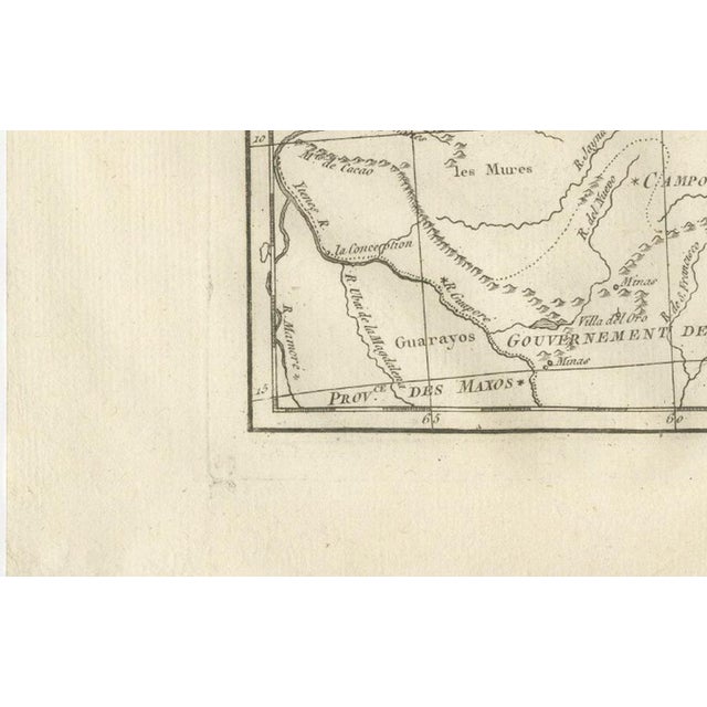 Northern Brazil and Amazon Basin Enlightenment Map by Rigobert Bonne, 1780s For Sale - Image 9 of 12