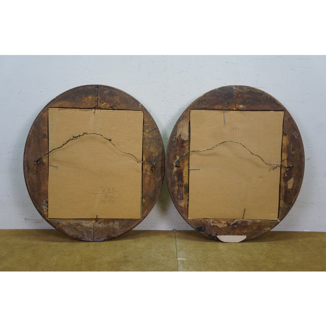 Gold Vintage French Oval Portraits Sophie & Louis Dauphin of France 18" - Set of 2 For Sale - Image 8 of 9