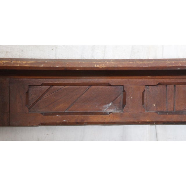 Antique 5.75 Ft. Traditional Wooden Mantel For Sale - Image 4 of 8