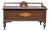 Vintage Jacob Bloom Style Mid-Century Walnut Stained Cedar Chest Storage Bench For Sale
