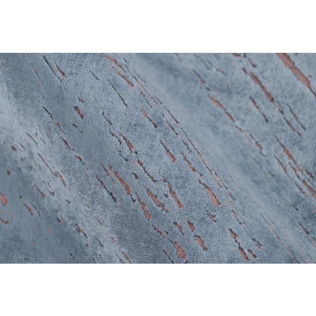 Rug & Kilim's Contemporary Geometric Pink and Grey Wool-Silk Abstract Rug For Sale In New York - Image 6 of 7