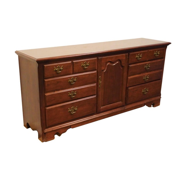 Traditional Thomasville Furniture Winston Court Solid Cherry Traditional Style 70" Triple Door Dresser 20611-140 For Sale - Image 3 of 12
