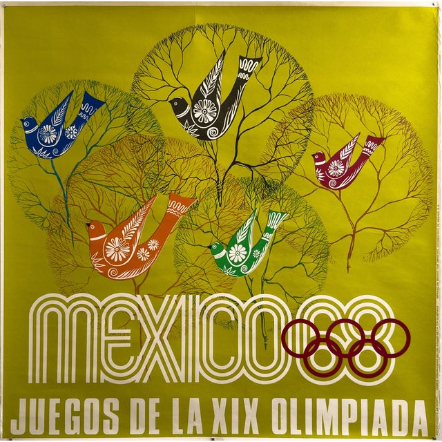 Mexico 68 Olympics Poster from Lance Wyman, 1968 For Sale