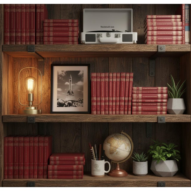 1980s Vintage Crimson & Gold Gilt World Book Encyclopedia Collection - 22-Volume Complete Set & Annuals For Sale - Image 12 of 12