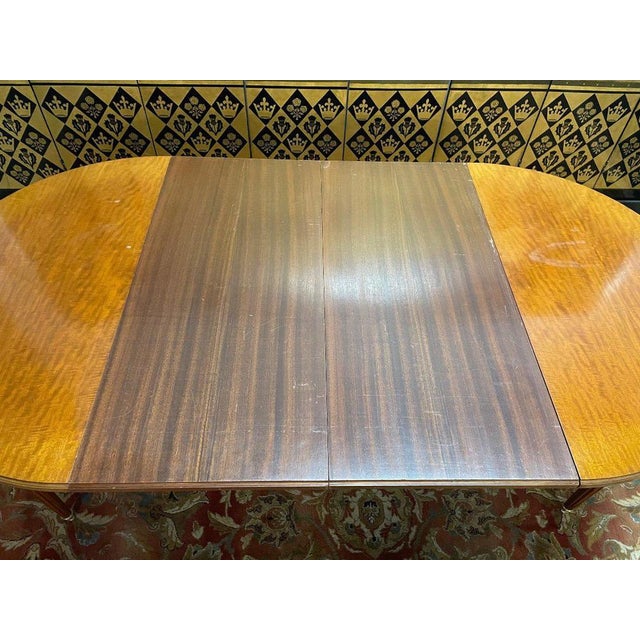 Brown Louis Xvi Style Round Dining Table For Sale - Image 8 of 9