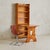 French Pine Fold-Out Dining Table or Desk with Integrated Bookshelf, 1960s For Sale - Image 4 of 11