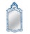 Vintage Rococo Style Blue and White Chinese Style Mirror/Wall Mirror For Sale - Image 9 of 9
