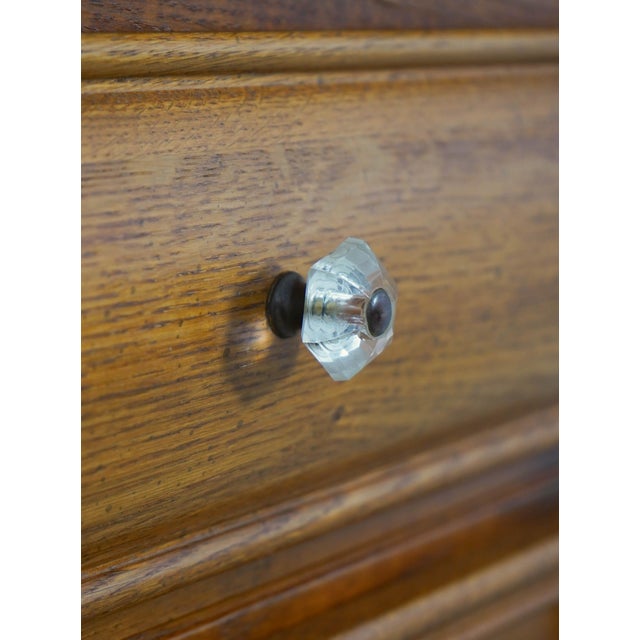 Wood Lexington Oak Victorian Mansion 6 Drawer Lingerie Chest Semainier For Sale - Image 7 of 16