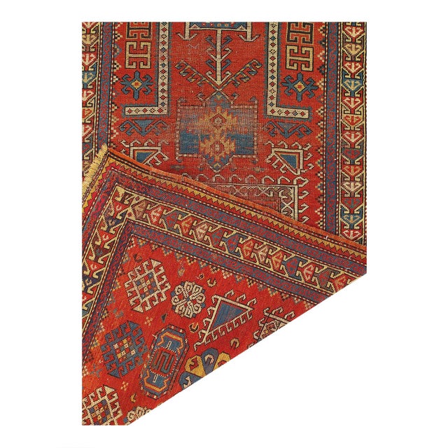 Traditional Pasargad DC Antique Kazak Rug For Sale - Image 3 of 3