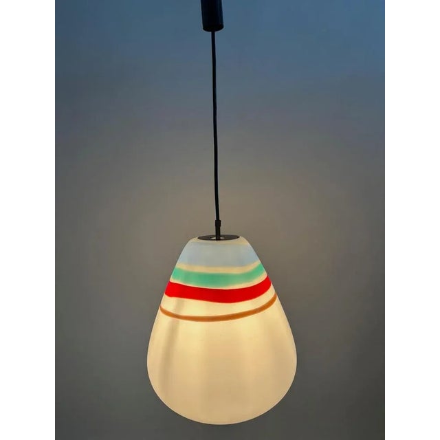 Mid-Century Glass Pendant Lamp by Massimo Vignelli for Venini, Italy, 1950s For Sale - Image 3 of 12