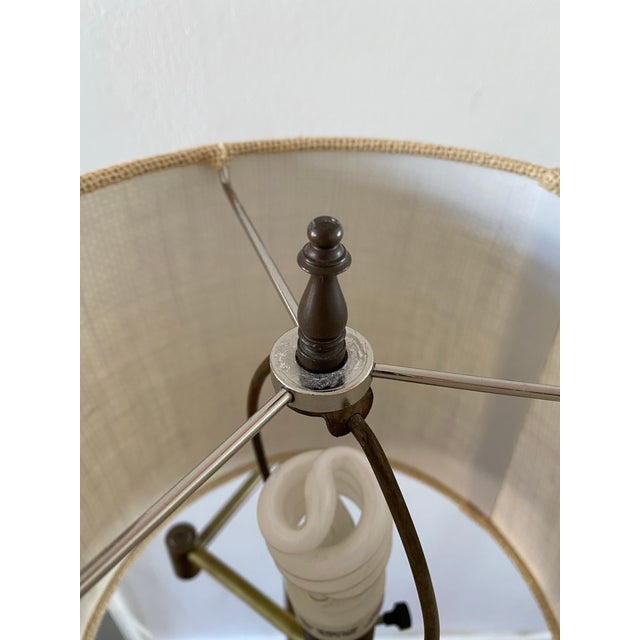 Vintage Brass Swing-Arm Library/Reading Floor Lamp For Sale In Seattle - Image 6 of 11
