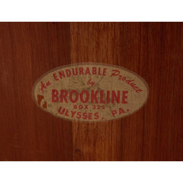 Brown American Mid-Century Modern Diminutive Mahogany Drop-Leaf Table For Sale - Image 8 of 8