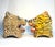 Wild expressionistic hand painted vintage papier-mâché masks (wearable!) of a tiger and cheetah/jaguar. With beautiful...