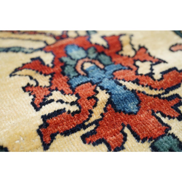 Ivory Antique Farahan Sarouk Rug 11’0" X 13’0" For Sale - Image 8 of 12
