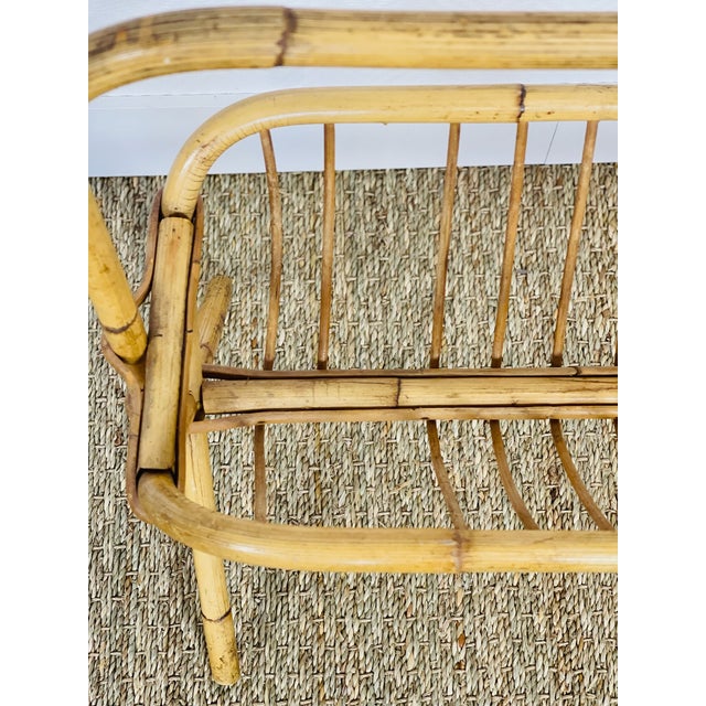 Vintage Rattan Magazine Rack, 1960s For Sale - Image 9 of 11