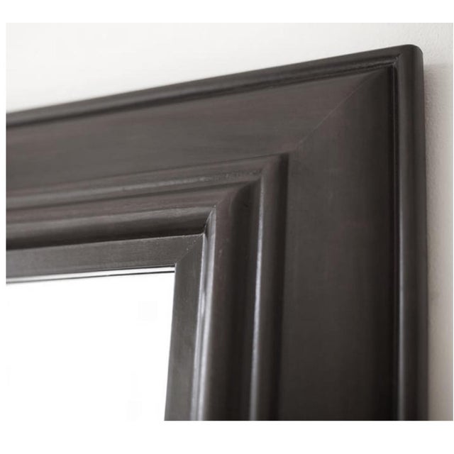 Pottery Barn Solano Dark Wood Beveled Glass Floor Mirror Chairish