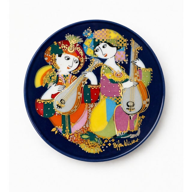 Ceramic Vintage Polychrome and Porcelain Set by Bjørn Wiinblad for Rosenthal, 1970s, Set of 2 For Sale - Image 7 of 9