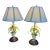 Italian Pair of Painted Floral Table Lamps For Sale