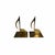 Vintage music note bookends. Nice addition for the music lover. Measure 4” square x 6” h. Minor tarnish.