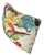 Pair Large Vintage Tropical Floral & Leaf Barkcloth Pillows For Sale - Image 4 of 10