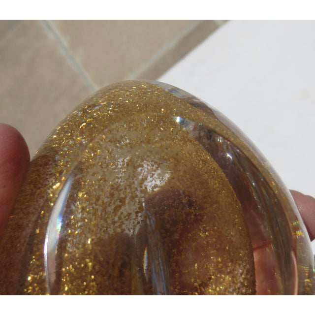 Marcolina Gold Fleck Glass Swan Sweden For Sale In New York - Image 6 of 6