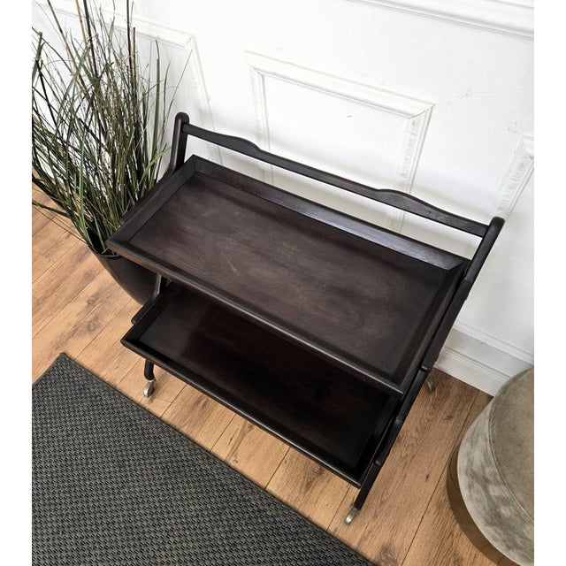 Vintage Art Deco Italian Wood and Brass Dry Bar Cabinet by Paolo Buffa, 1960s For Sale - Image 10 of 11
