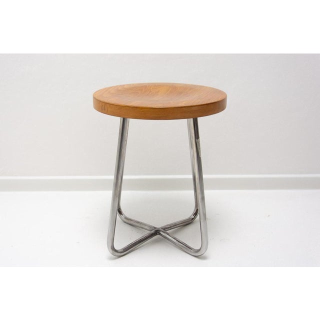 Bauhaus Tubular Stool by Robert Slezák, Former Czechoslovakia, 1930s For Sale - Image 14 of 16