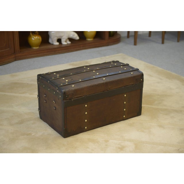 1940s Vintage Travel Trunk, 1940s For Sale - Image 5 of 9