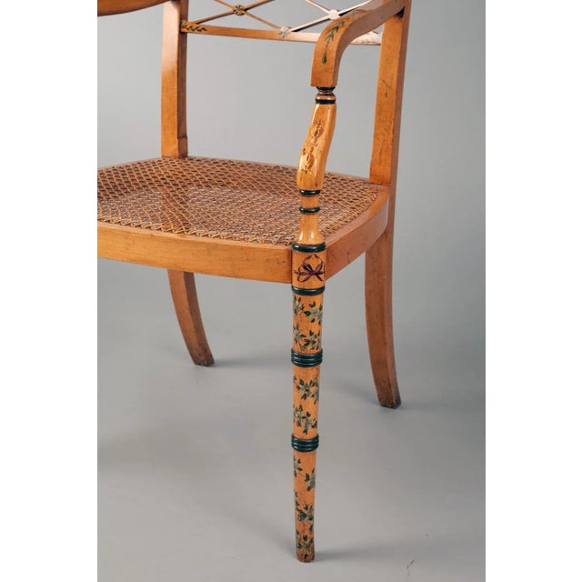 Brown Edwardian Satinwood Armchairs - a Pair For Sale - Image 8 of 11